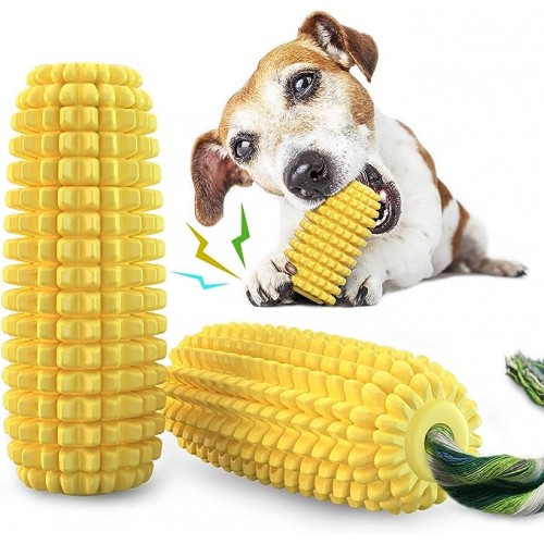 Dog Chew Toys for Aggressive Chewers, Indestructible Tough Durable Squeaky Interactive Dog Toys, Puppy Teeth Chew Corn Stick Toy for Small Meduium Large Breed Dog Chew Toys for Aggressive Chewers, Indestructible Tough Durable Squeaky Interactive Dog Toys, Puppy Teeth Chew Corn Stick Toy for Small Meduium Large Breed
