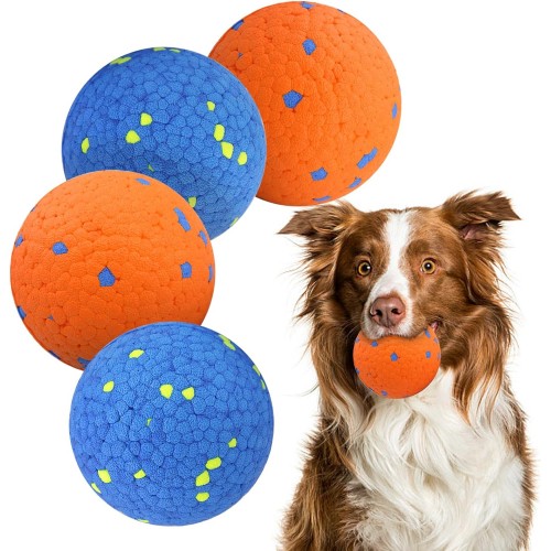 Dog Toy Balls Indestructible Dog Tennis Ball for Aggressive Chewers, 3 Inch Durable Teething Chew Toys Water Toy Interactive Outdoor Fetch Balls for Large Medium Small Dog (2 Blue+2 Orange) Dog Toy Balls Indestructible Dog Tennis Ball for Aggressive Chewers, 3 Inch Durable Teething Chew Toys Water Toy Interactive Outdoor Fetch Balls for Large Medium Small Dog (2 Blue+2 Orange)