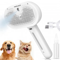 5-in-1 Pet Grooming Brush: Steam Massage & Self-Cleaning for Tangle-Free, Shedding Control at Home